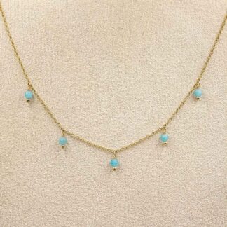Collier chaîne 5 amazonites