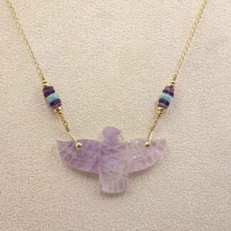 Collier aigle en améthyste