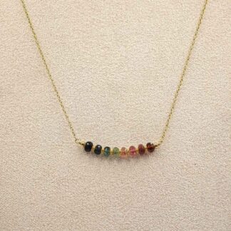 Collier chaîne et dégradé de tourmalines
