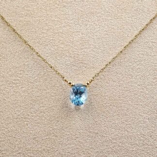 Collier chaîne et topaze