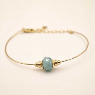 Jonc boule amazonite facettée