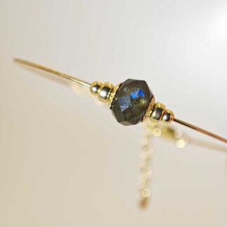 Jonc boule labradorite facettée
