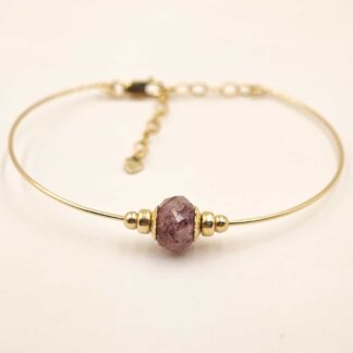 Jonc boule quartz fraise facettée