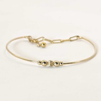 Jonc Rigide Perles en Gold Filled 14K