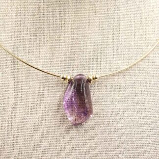 Collier ras de cou – Amétrine rare & Gold Filled 14K